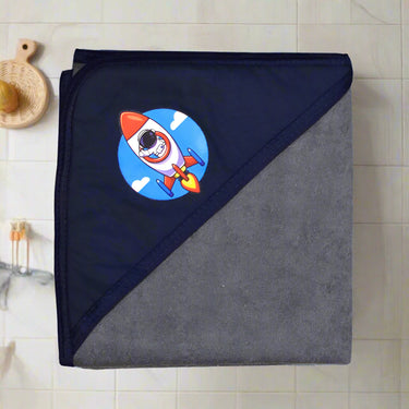 Bath Towel With Hood Grey Rocket